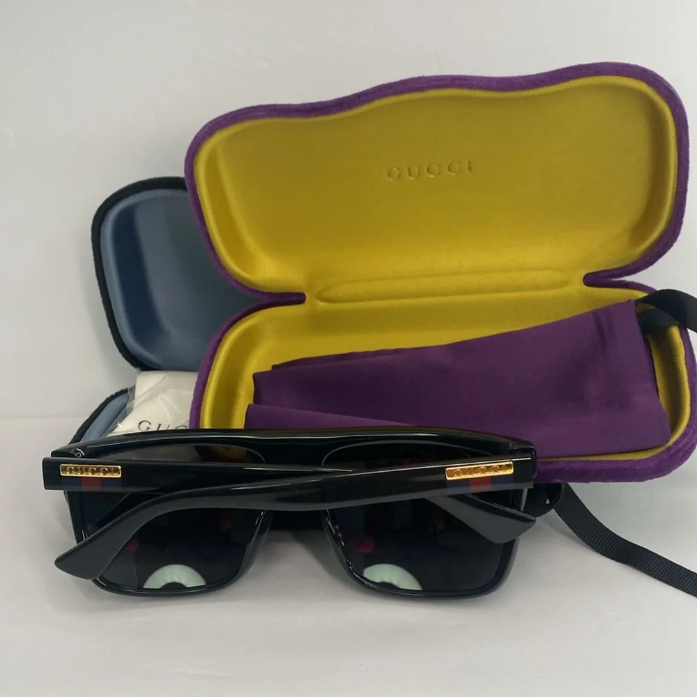 💯- New  Authentic Gucci Grey Browline Men's Sunglasses GG0748S 001 59.